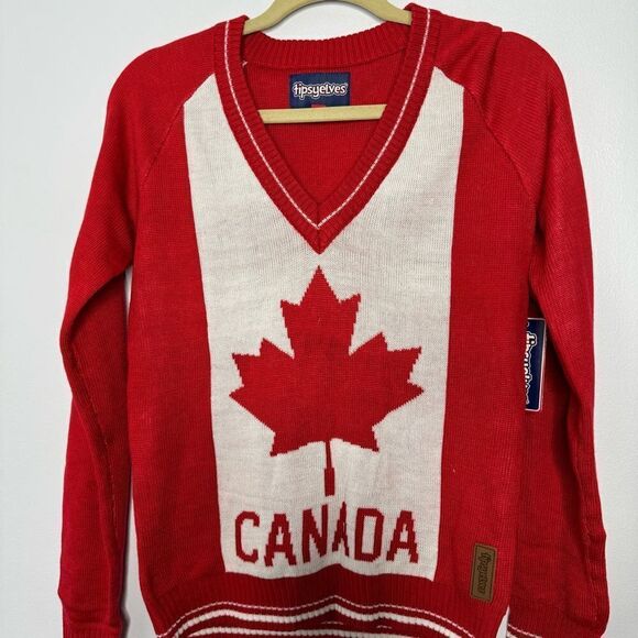 Tipsy Elves Canada Christmas sweater size small - Picture 3 of 6